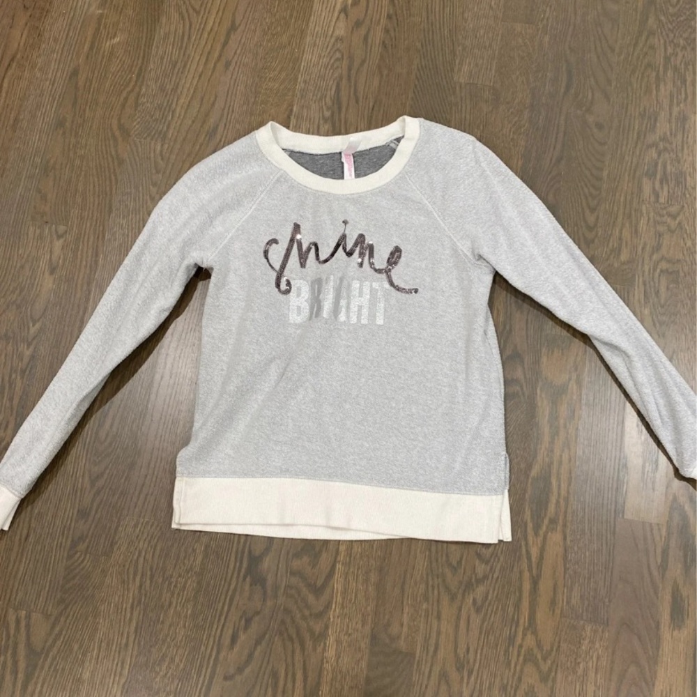 Xhilaration Gray Shine Bright Sweater Size S